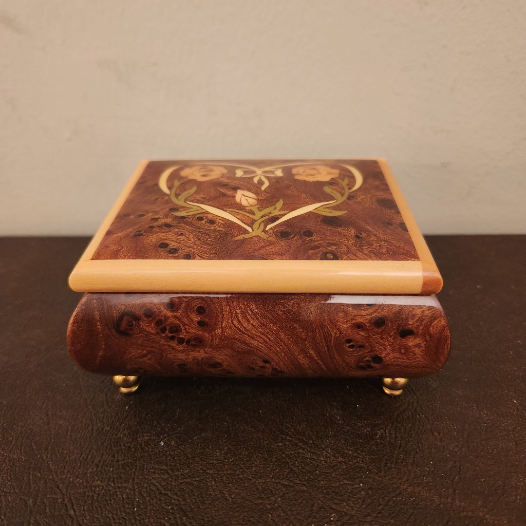 Vintage San Francisco Music Box Co Floral Heart Romance By Donato  Maresca